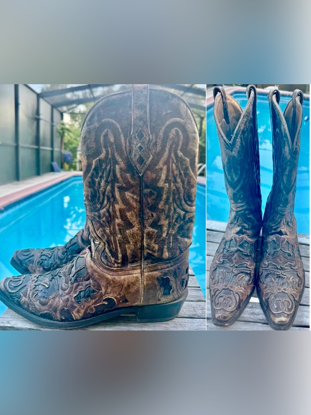 Corral Men's Exotic Alligator Western Boot Snip Toe A4337 Mens 11D
